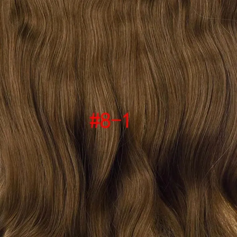 Silike 180g Fish Line Synthetic Wavy Clips in One Piece Hair Extensions 24 inch 17 Colors Heat Resistant Hair Extension