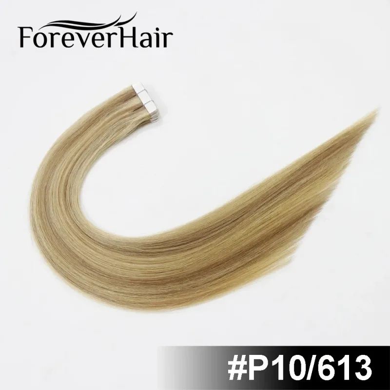 2.0 g/pz 20 "20 Pz Remy Tape nelle estensioni dei capelli Colore pianoforte Estensioni dei capelli umani con trama della pelle dritta senza soluzione di continuità