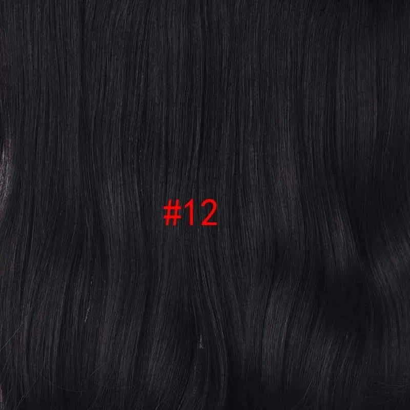 Silike 180g Fish Line Synthetic Wavy Clips in One Piece Hair Extensions 24 inch 17 Colors Heat Resistant Hair Extension