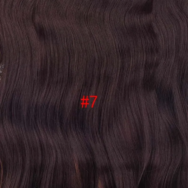 Silike 180g Fish Line Synthetic Wavy Clips in One Piece Hair Extensions 24 inch 17 Colors Heat Resistant Hair Extension
