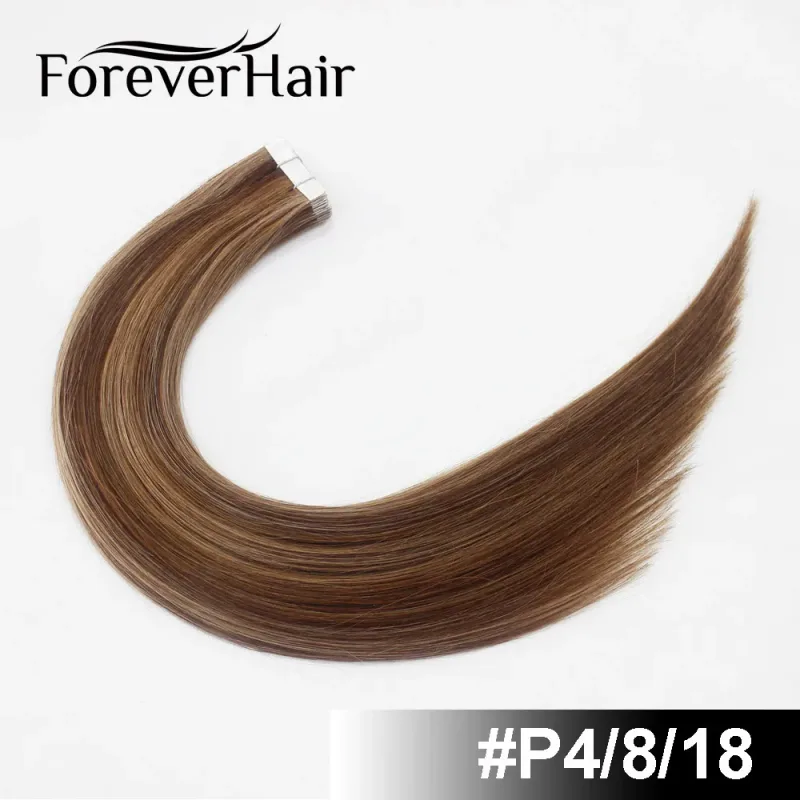 2.0 g/pz 20 "20 Pz Remy Tape nelle estensioni dei capelli Colore pianoforte Estensioni dei capelli umani con trama della pelle dritta senza soluzione di continuità