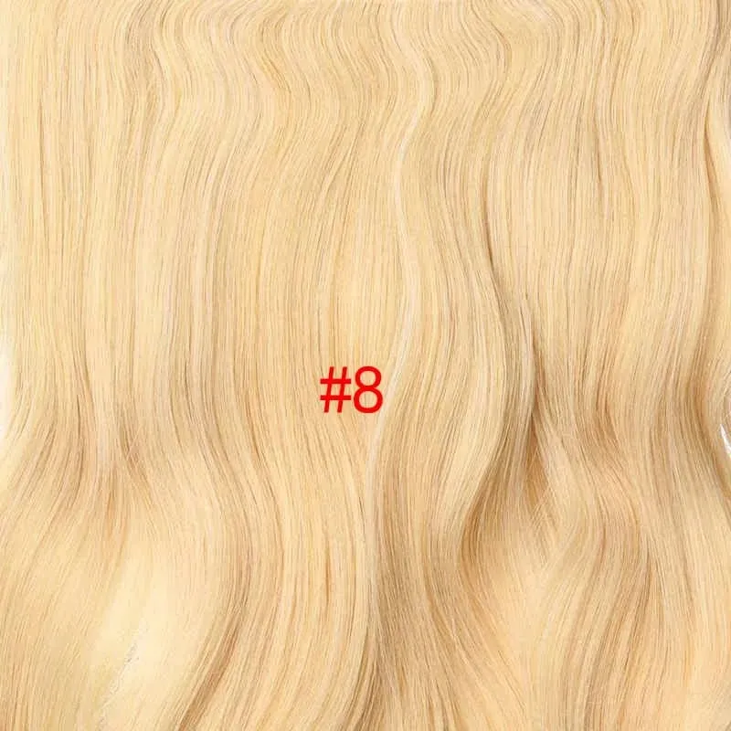 Silike 180g Fish Line Synthetic Wavy Clips in One Piece Hair Extensions 24 inch 17 Colors Heat Resistant Hair Extension