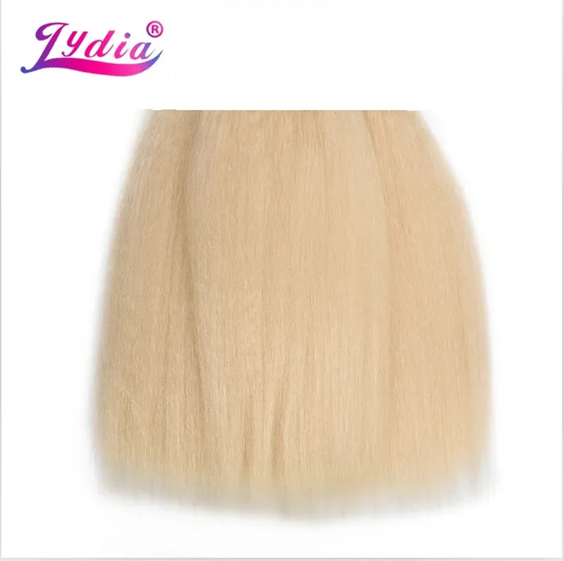 Lydia 8Pcs /Set With18Clips-In Synthetic Kinky Staight Hair Extensions Long Heat Resistant Hair-Pieces16-20 Inches Afro American