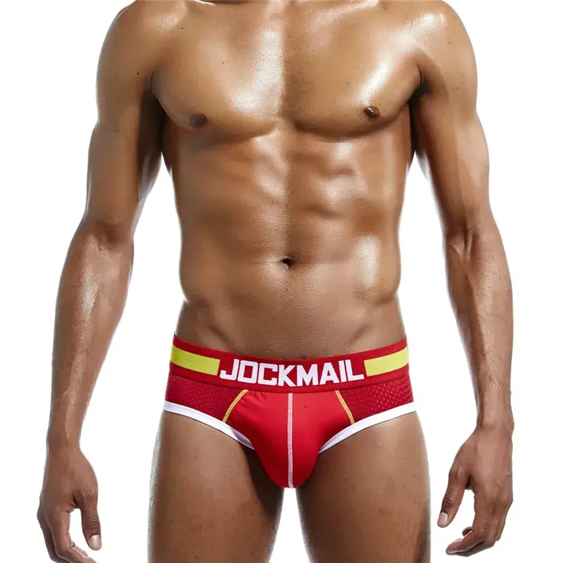 Malha de algodão roupa interior masculina moda cintura baixa briefs shorts esportes casuais boxer troncos — image 3