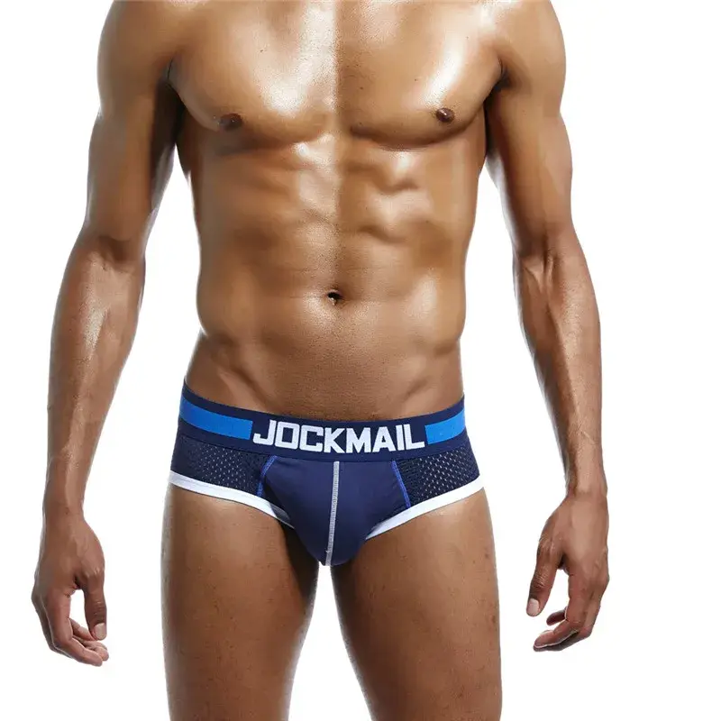 Malha de algodão roupa interior masculina moda cintura baixa briefs shorts esportes casuais boxer troncos — image 8