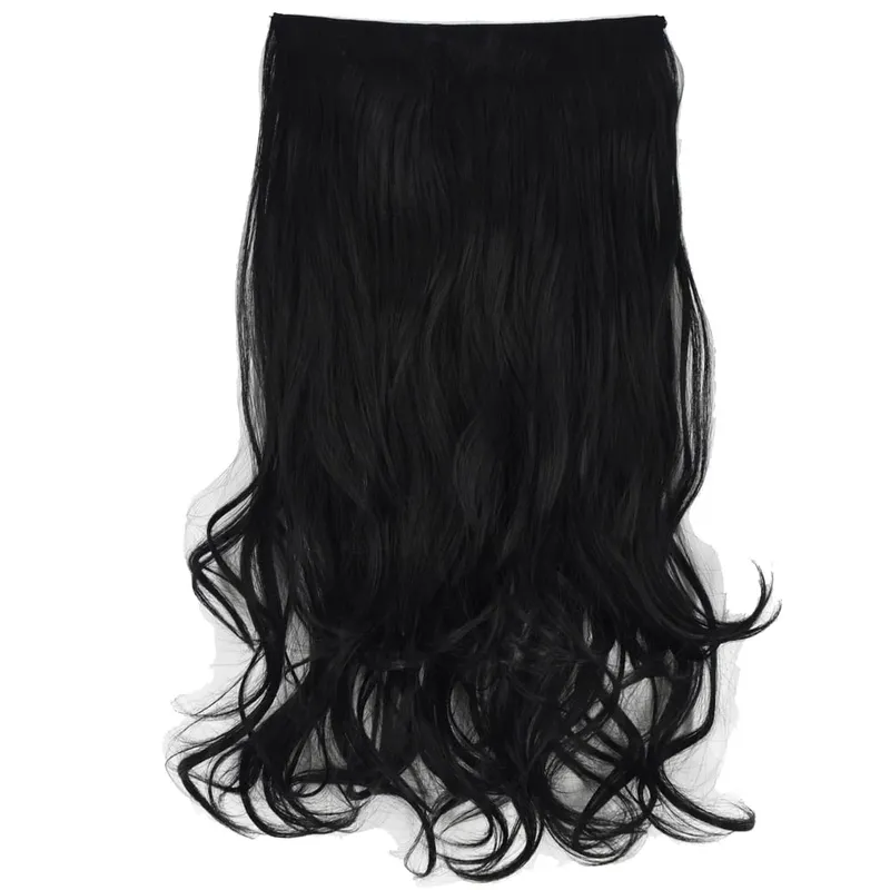 Synthetic Fiber Heat Resistant Wavy 5 Clips on Clip in hair Extensions 5002