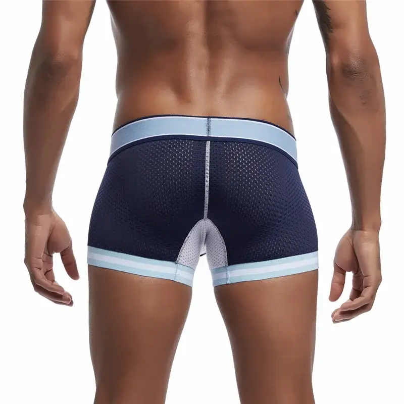 Malha de algodão roupa interior masculina moda cintura baixa briefs shorts esportes casuais boxer troncos — image 31