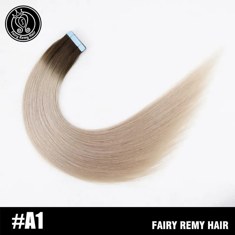 Bande dans les Extensions de cheveux cheveux humains 100% réel Remy Extension de cheveux humains Balayage faits saillants couleur 2.0 g/pièce 16 18 20 22 pouces