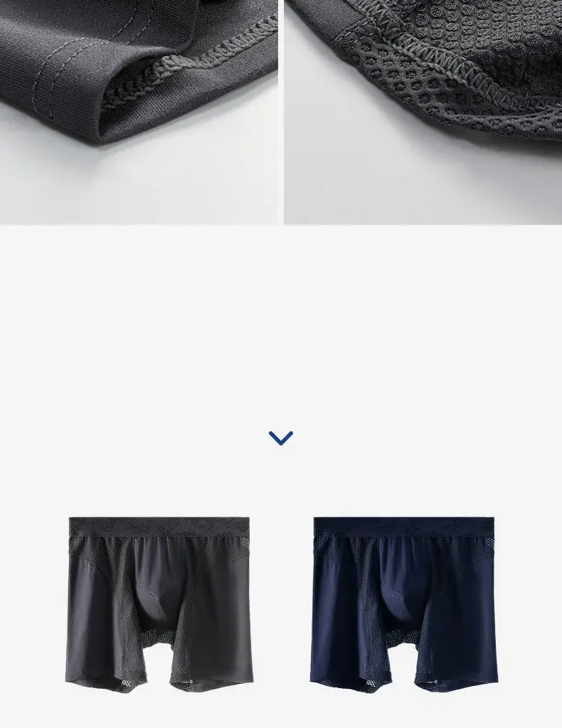 Herren Unterwäsche Modal Boxer Shorts Hombre Solide Mesh Atmungsaktive Höschen Mann Lange Bein Unterhose Cueca Calzoncillos XL-6XL