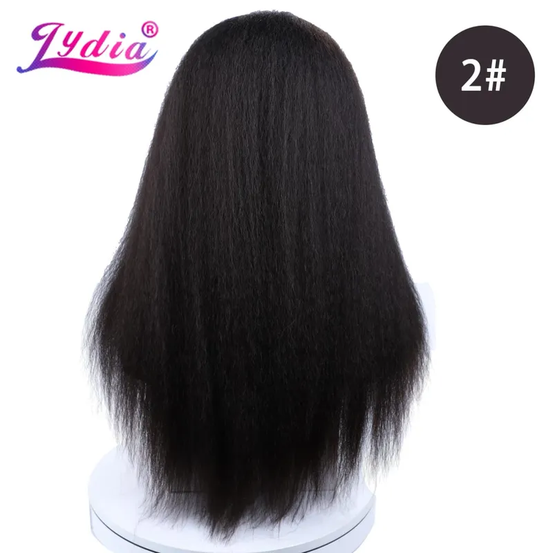 Lydia 8Pcs /Set With18Clips-In Synthetic Kinky Staight Hair Extensions Long Heat Resistant Hair-Pieces16-20 Inches Afro American