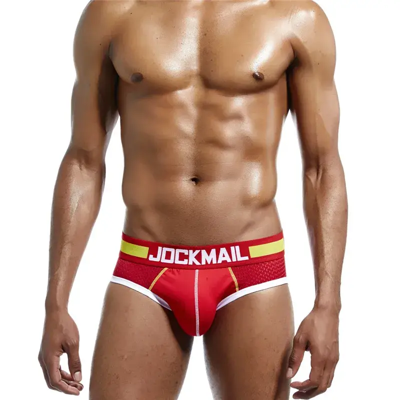 Malha de algodão roupa interior masculina moda cintura baixa briefs shorts esportes casuais boxer troncos — image 2