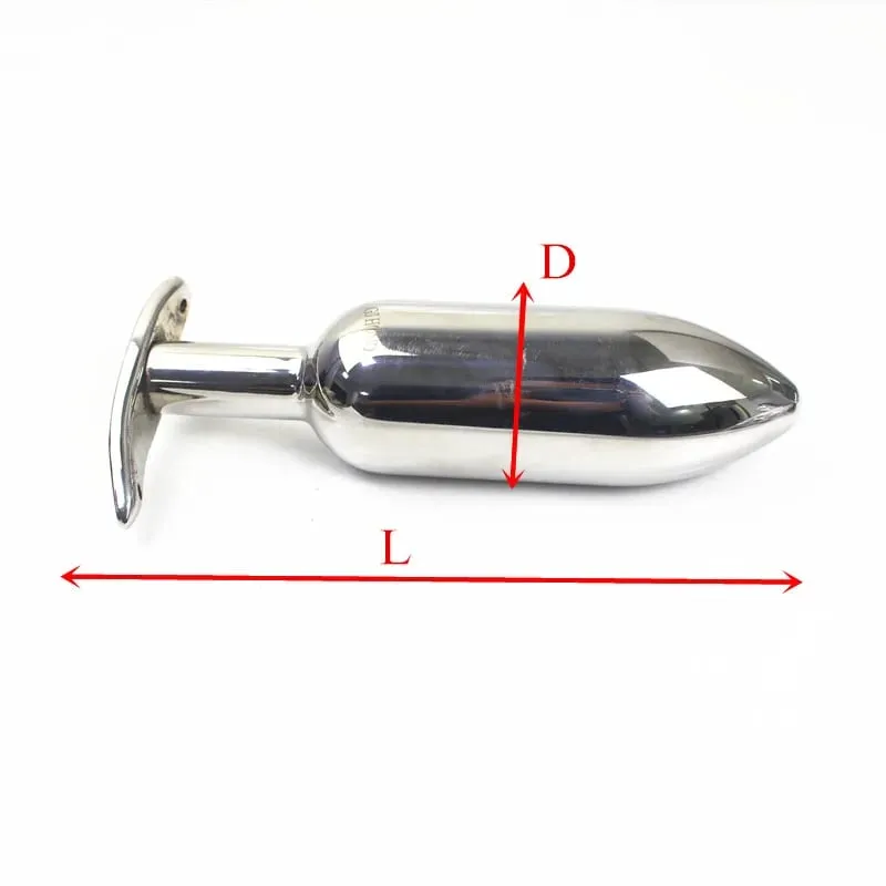 Anal Ball 6 Sizes Solid Stainless Steel Anus Dilator Butt Stopper Adult Game Butt Plug Anal Sex Toys for Male and Female H8-1-38