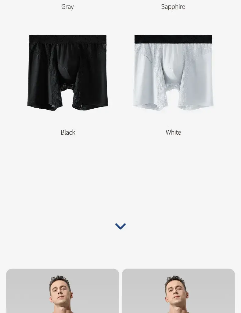 Herren Unterwäsche Modal Boxer Shorts Hombre Solide Mesh Atmungsaktive Höschen Mann Lange Bein Unterhose Cueca Calzoncillos XL-6XL