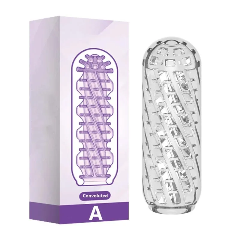 Pleasent Aircraft Cup Male Masturbators Masturbation Device Soft Clear Pocket Pussy Penis Sleeve Training Adult Sex Toys for Men