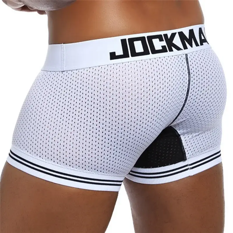 Malha de algodão roupa interior masculina moda cintura baixa briefs shorts esportes casuais boxer troncos — image 34