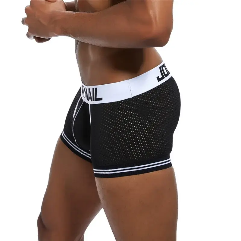 Malha de algodão roupa interior masculina moda cintura baixa briefs shorts esportes casuais boxer troncos — image 20