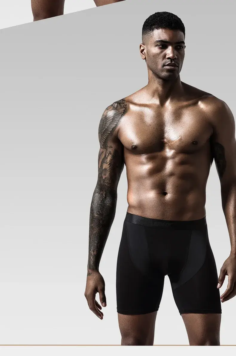 Mens Underwear Modal Boxers Shorts Homme Panties Man U Convex Pouch Middle Long Leg Underpants Lalaki Cueca calzoncillo Malaking Sukat