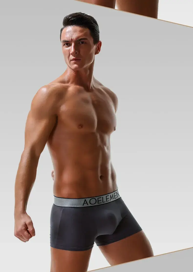 Ropa interior para hombre Modal Push Up Boxers pantalones cortos Homme transpirable bala separación bolsa bragas calzoncillos masculinos Cueca Calzoncillo