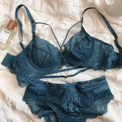 Yeni nakış sütyen iç çamaşırı kadın set artı boyutu iç çamaşırı seksi ABCD fincan Ultra Ince şeffaf sutyen külot dantel sutyen seti siyah