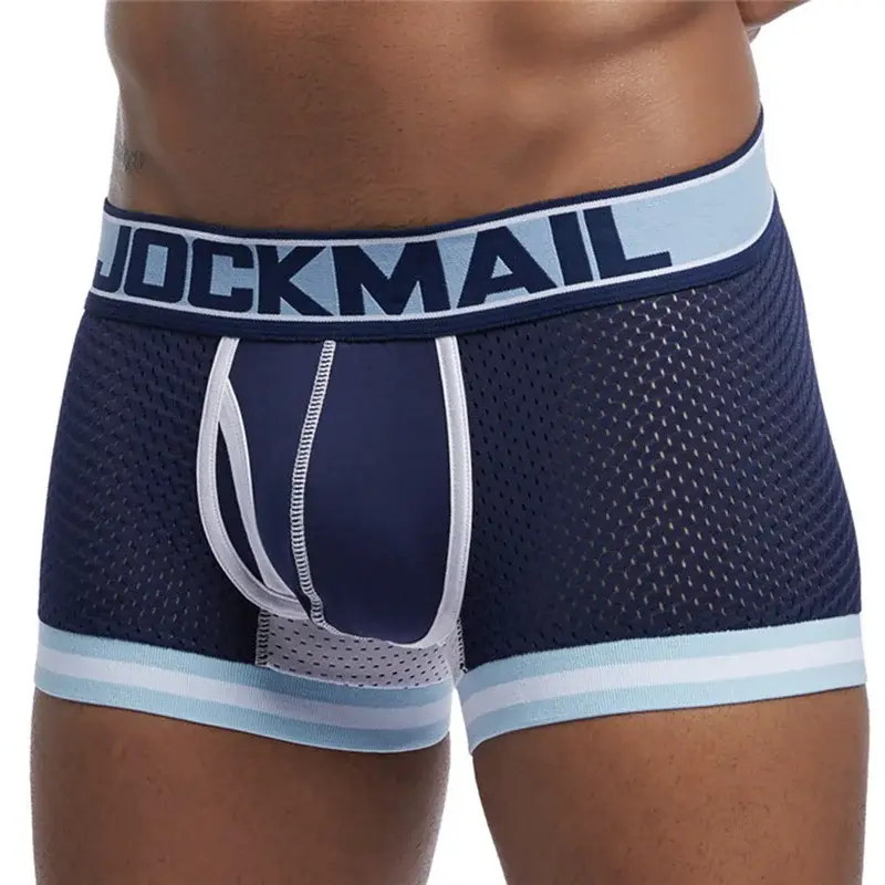 Malha de algodão roupa interior masculina moda cintura baixa briefs shorts esportes casuais boxer troncos — image 33