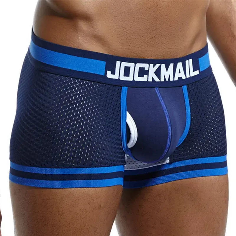 Malha de algodão roupa interior masculina moda cintura baixa briefs shorts esportes casuais boxer troncos — image 35