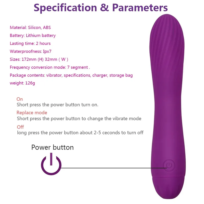 Vajina Stimülasyonu için Vibratör Titreşimli Silikon Şarj Edilebilir G Spot Yapay Penis Vibratör Masaj 7 Titreşim Desenleri Seks Oyuncak Kadın