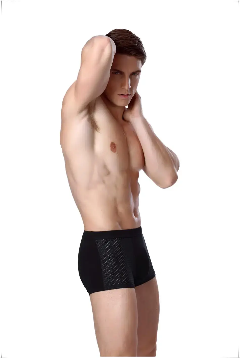 8pcs/Lot Underwear Boxer shorts male underpants men's mesh summer man sexy hot pouch panties large sizes 5xl 6xl 7xl 8xl trunks — image 2