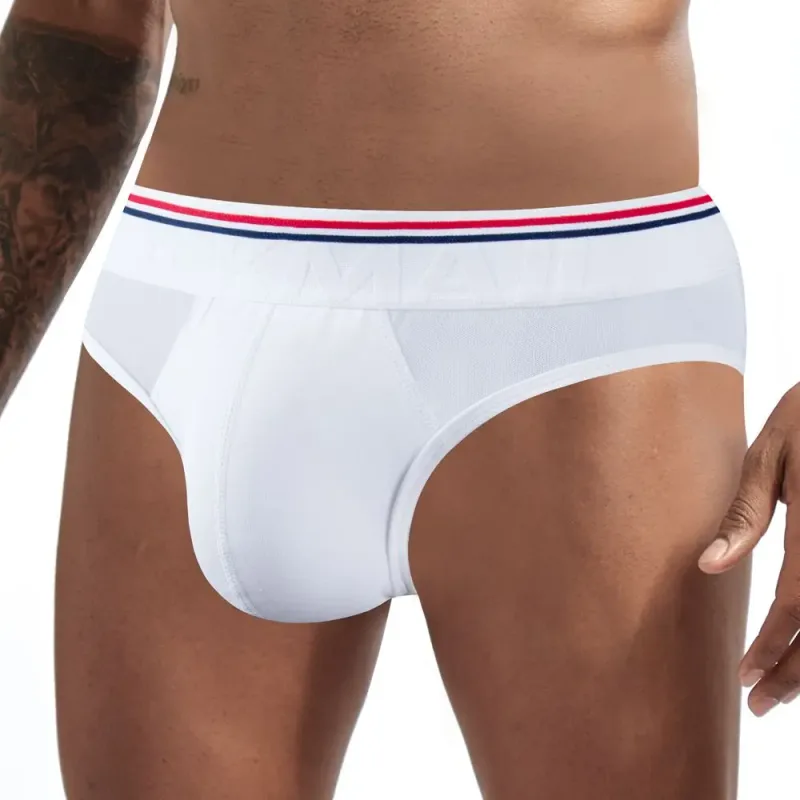 Jockmail Celana Dalam Pria Seksi Celana Dalam Katun Rendah Naik Renda Benang Jaring, Celana Pendek Musim Panas Sejuk Calzoncillos Hombre Slip