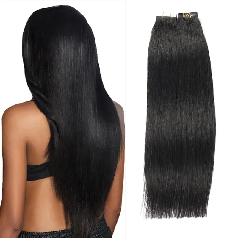 Toysww Real Human Hair Russian Hair Tape in Human Hair Extensions Blonde #60 For Woman Machine Made Remy Hair 20/40pcs