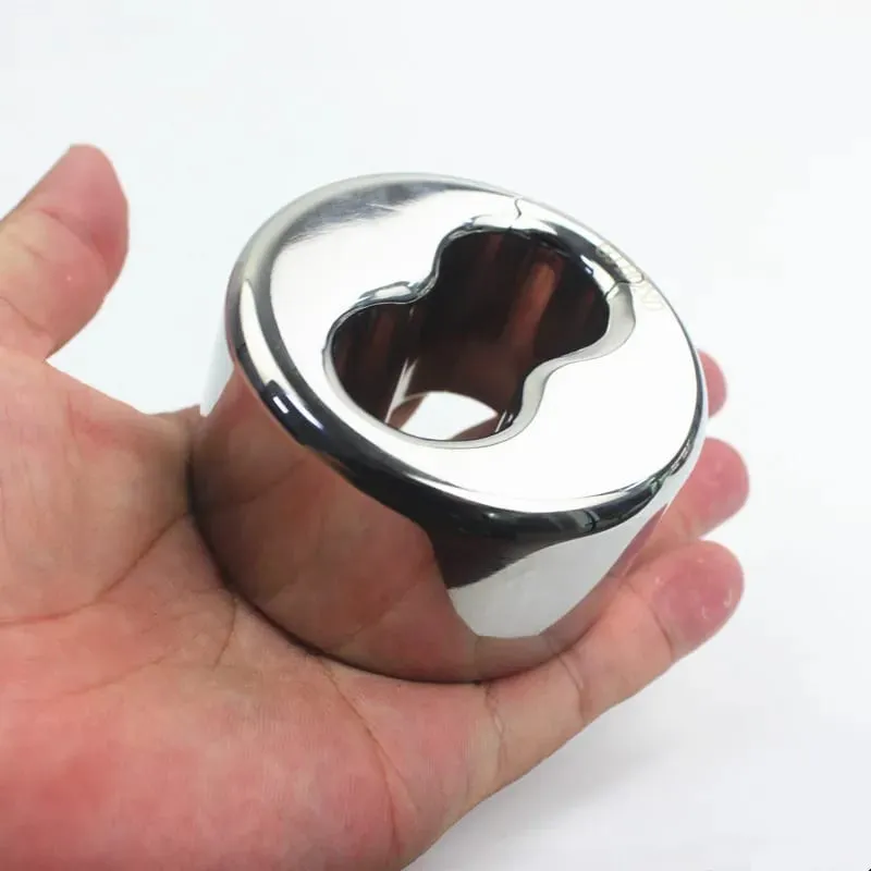 8 Sizes Stainless Steel Ball Stretcher Cockring 8 Groove Scrotum Rings Pendant Bondage Cockring Adult Sex Toys for Men BB2-162