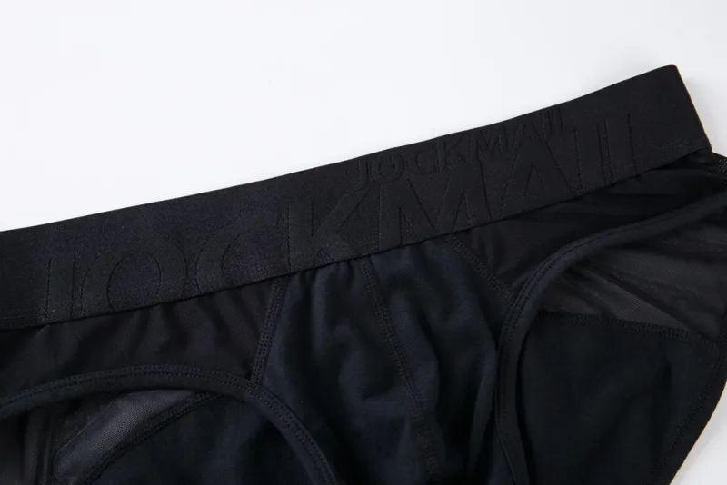 Jockmail Celana Dalam Pria Seksi Celana Dalam Katun Rendah Naik Renda Benang Jaring, Celana Pendek Musim Panas Sejuk Calzoncillos Hombre Slip