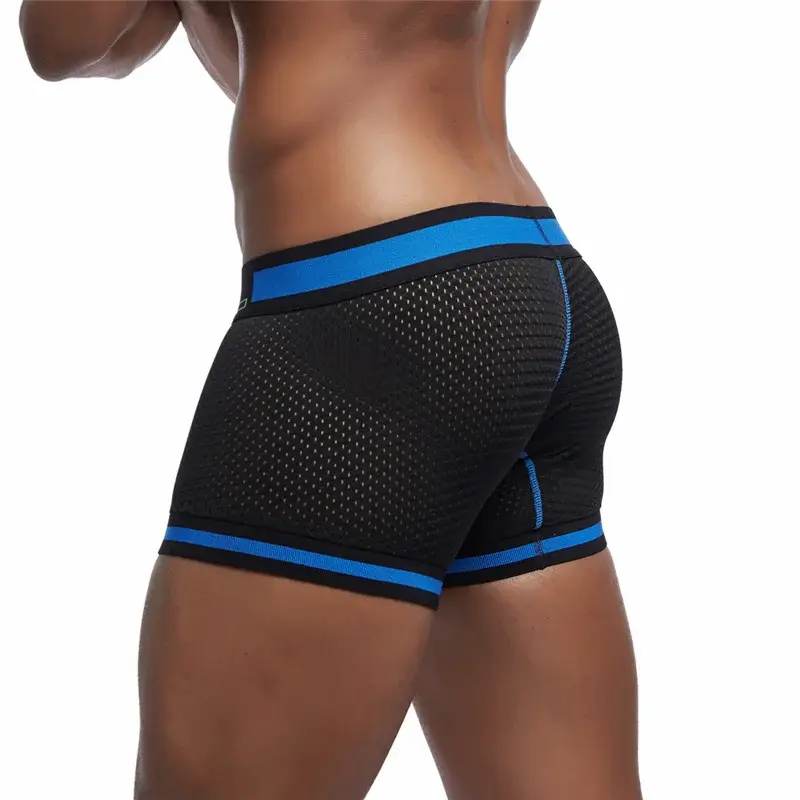 Malha de algodão roupa interior masculina moda cintura baixa briefs shorts esportes casuais boxer troncos — image 18