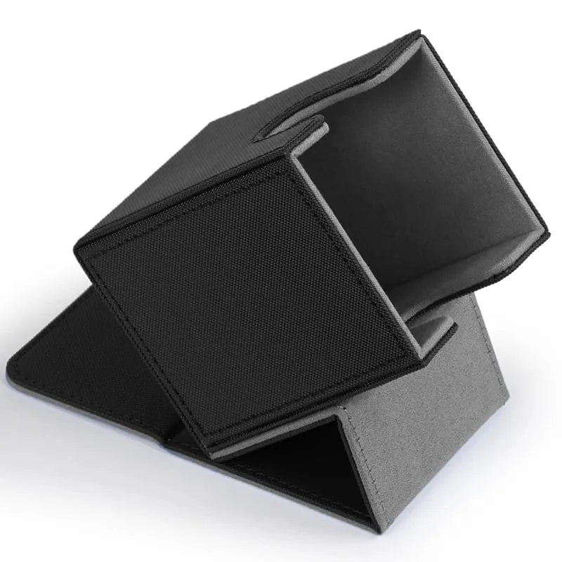 Caixa de baralho de cartas com capacidade para mais de 100 cartas de couro pu, caixa de armazenamento de cartões para jogos tcg, cartas comerciais.