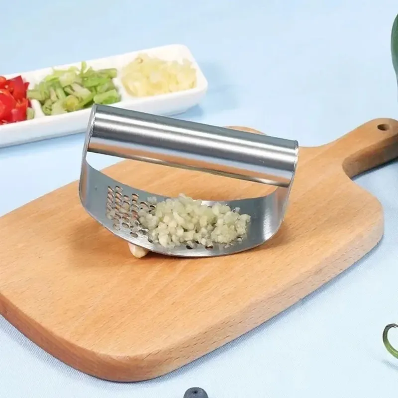 Manual Stainless Steel Garlic Mincer Garlic Crusher Press Para sa Fruit Vegetable Kitchen Gadget Manual Food Processors