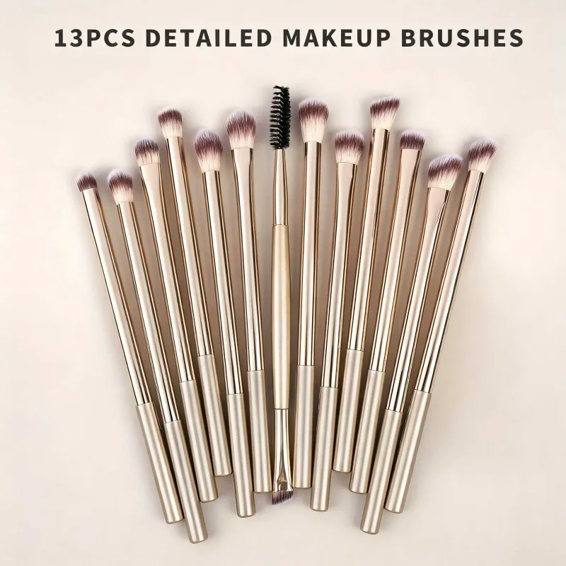 20-Piece Professional Makeup Brushes Set Metal Handle Wand With Velvet Pouch Soft Foundation Eyeshadow Eyebrow Blending Hi