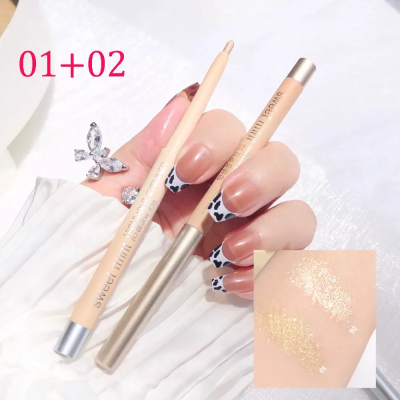 1/2pc Aegyo Sal Under Eye Highlight Pen Shimmer Pearl Eyeliner Pencil Natural Brightening Glitter Eye Shadow Crayon Makeup Stick
