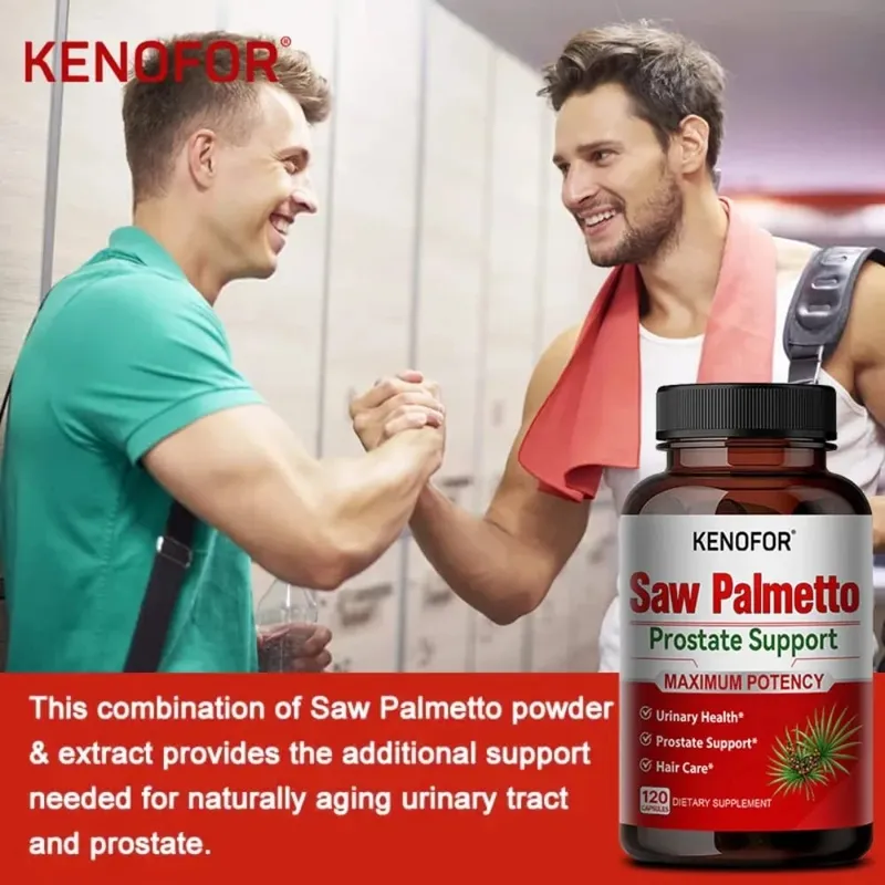 Prostate Supplement with Saw Palmetto Supports Urinary Tract Health Herbal Health Supplement 120 Vegetarian Capsules