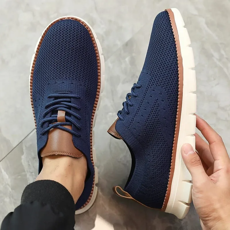 Ultra-Light Casual Knitted Shoes for Men Breathable Slip-Resistant Sneakers 2026 Flexible Soft Sole Trendy Comfortable Shoes Men