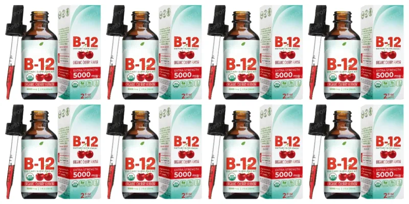 Vitamin B12 Drops 5000mcg Methylcobalamin B12 Liquid Sublingual Supplement Vegan Sugar Free Daily Daily Nutritional Support 60ml