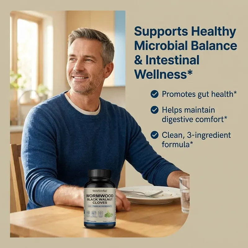 Wormwood Black Walnut Clove Cleanse Extract - 3-in-1 Complex Herbal Supplement for Gut Cleanse Detox and Digestive Well-Being