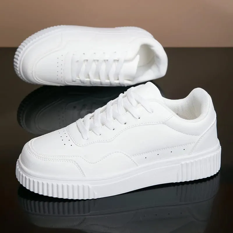 Unisex Sneakers Casual Board Shoes Men Chunky Platform Footwear Women Classic Lace Up Skate Shoes Lightweight Trendy Sneakers