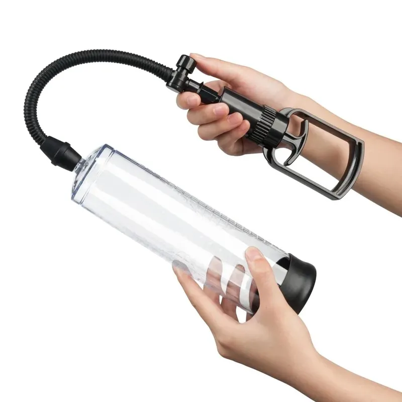 Penis Pump Vacuum Enlargement Trainer 3 Sleeves Silicone Male Enhancement Stamina Exercise Reusable Adult Sex Toy With Gauge