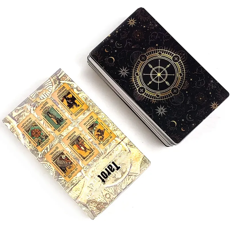 Hot-selling Tarot Cards A 78pcs Cards Fortune Telling Divination Board Game Keyword Antiqued Deck Holiday Games Christmas Gifts