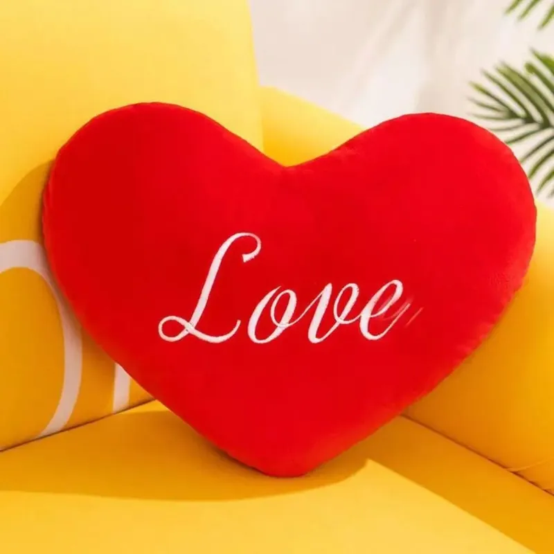 New Heart Shape Heart Plush Pillow Pink Color Red Color Soft Pillow Valentines gift Stuffed Pillow for Birthday — image 9