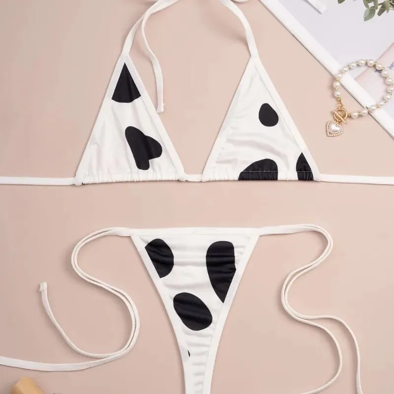 Sexy Underwear European and American Sexy Women's Lingerie Set - Pajama Set (2-piece) Micro Bikini Plus Size Lingerie