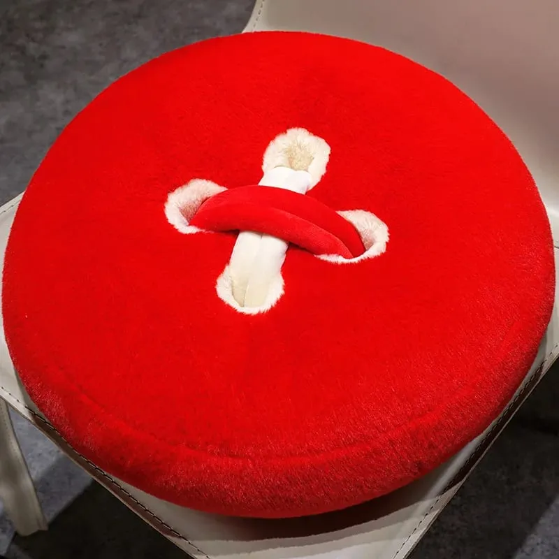 Button Plush Toys Flower Heart-shaped Stuffed Pillow Home Decor 40/45cm Soft Sofa Cushion Throw Pillow Birthday Surprise Gifts