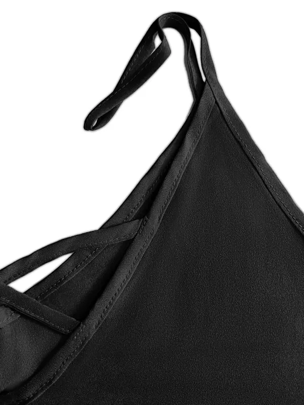 Pure Color V-Neck Asymmetric Hem Plus Size Knit Spaghetti Strap Maxi Dress Soft Comfort Effortless Chic Casual All Season Lightweight Solid Flowy Sleeveless Long Dress For Curvy Women