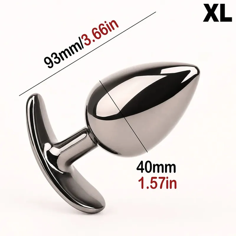 Metal Anus Butt Plug Anal Sex Toys with Crystal Diamond Base Tapered Trainer Jewel Analplug Buttplug Butplug
