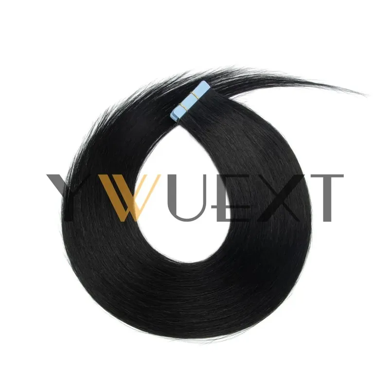 30g Real Human Hair Tape in Extensions 12-20 Inches Natural Straight Seamless Tape Hair On Double Sided Tape 20pcs/pack 8 Colors Available for Women