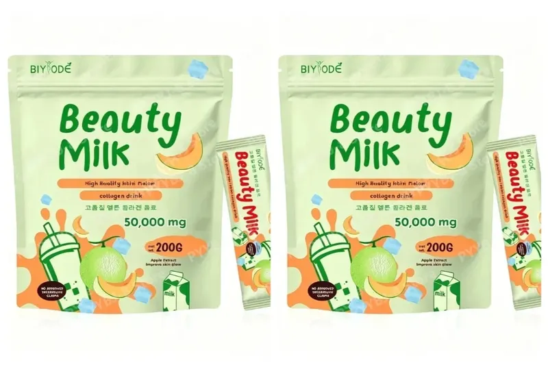 Strawberry Collagen Glutathione Drink Mix with Apple Extract for Skin Glow Support 10 Powder Sachets x 20g Net 200g